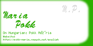 maria pokk business card